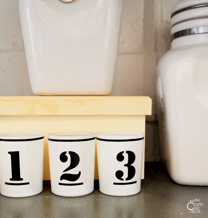 numbered votive holders