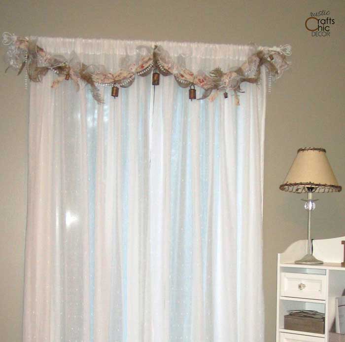 rag garland window treatment