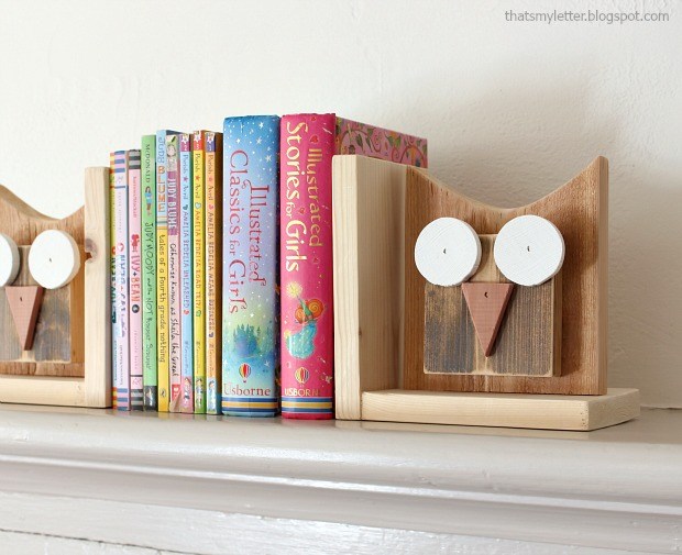 solid wooden bookends diy