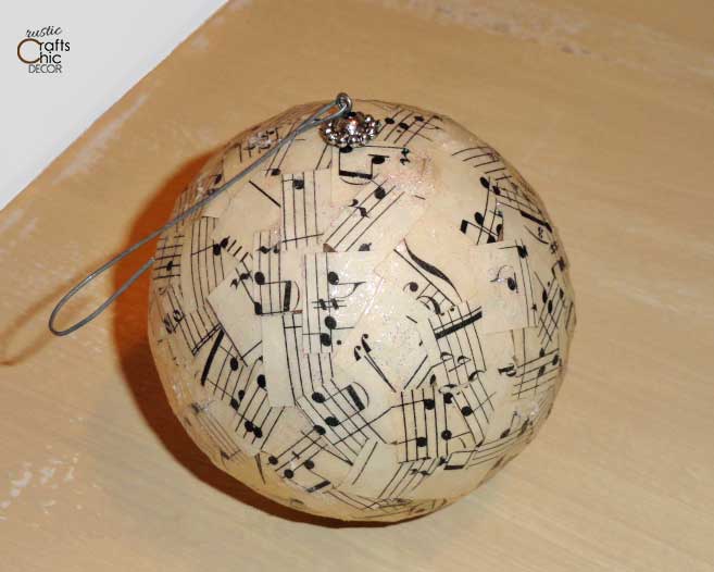 vintage song sheet christmas ornament craft