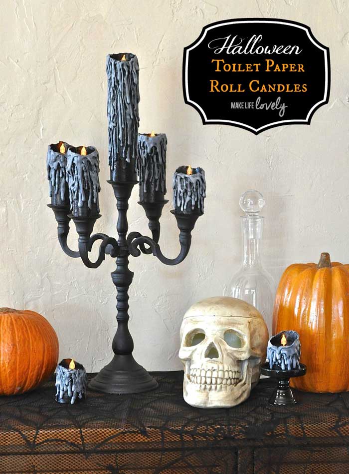 toilet paper roll candle holders for halloween