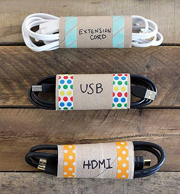 toilet paper roll cord organizers