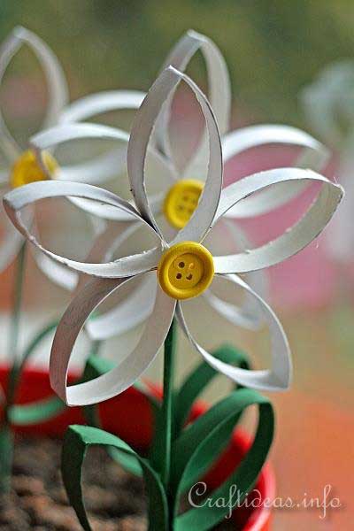 toilet paper roll daisy craft