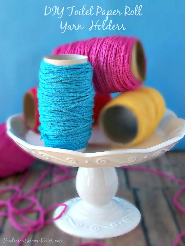 toilet paper roll yarn holders