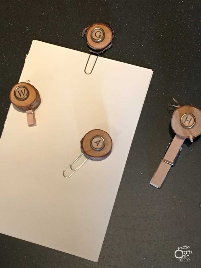 wood slice clips craft