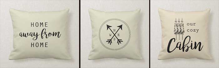 cabin decor pillows