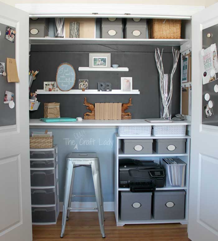 How To Make A Craft Nook In A Closet - Rustic Crafts & DIY