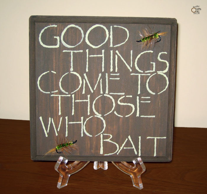 Fishing Decor For Cabin Decor, Eat Sleep Fish Wood Sign – Crafting