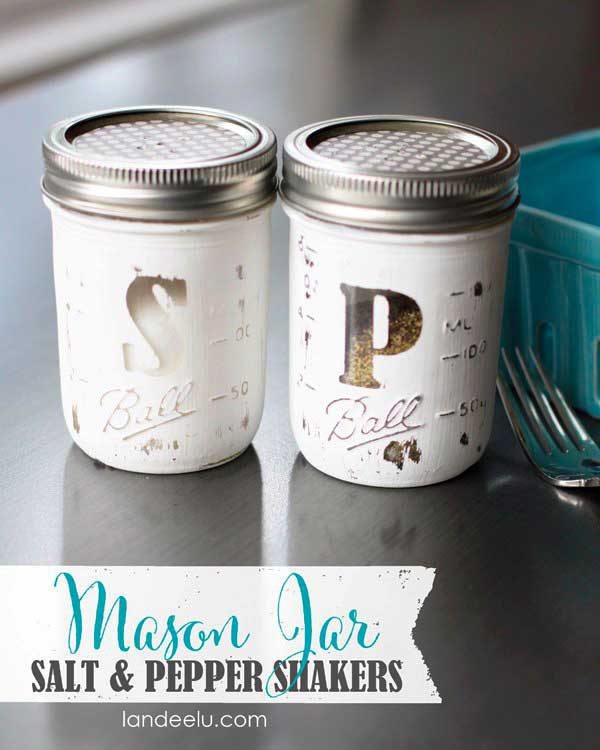 mason jar salt and pepper shakers