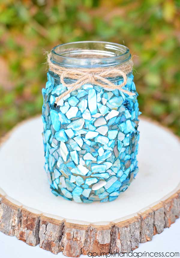mosaic mason jar craft