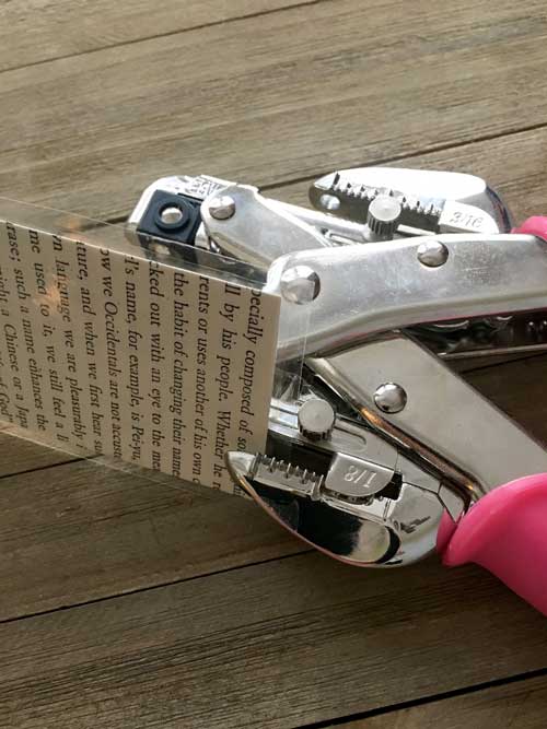 punch a hole in bookmark