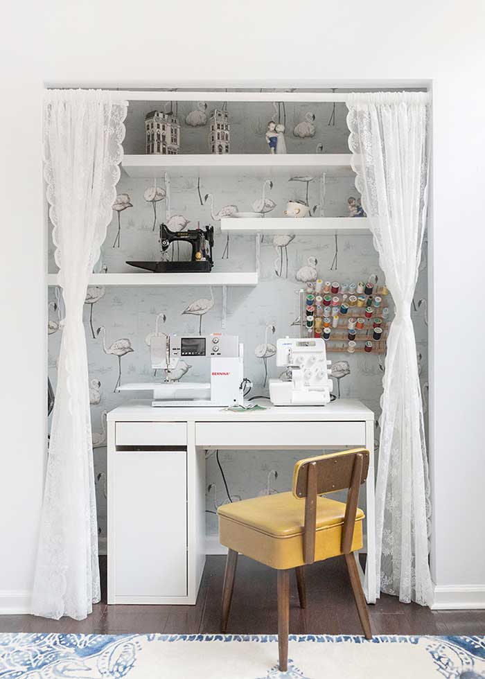 sewing closet nook