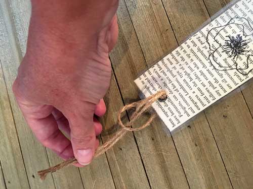 twine through bookmark