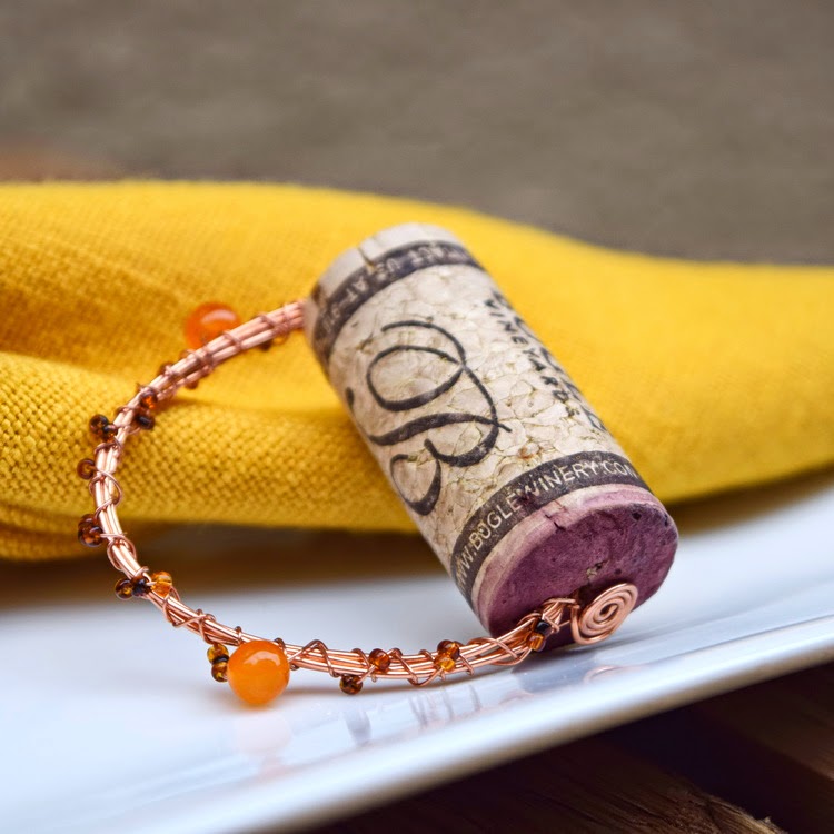 wine cork napkin rings