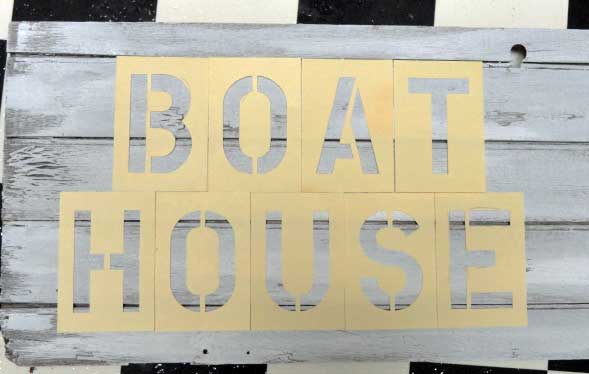 boat house letter stencils