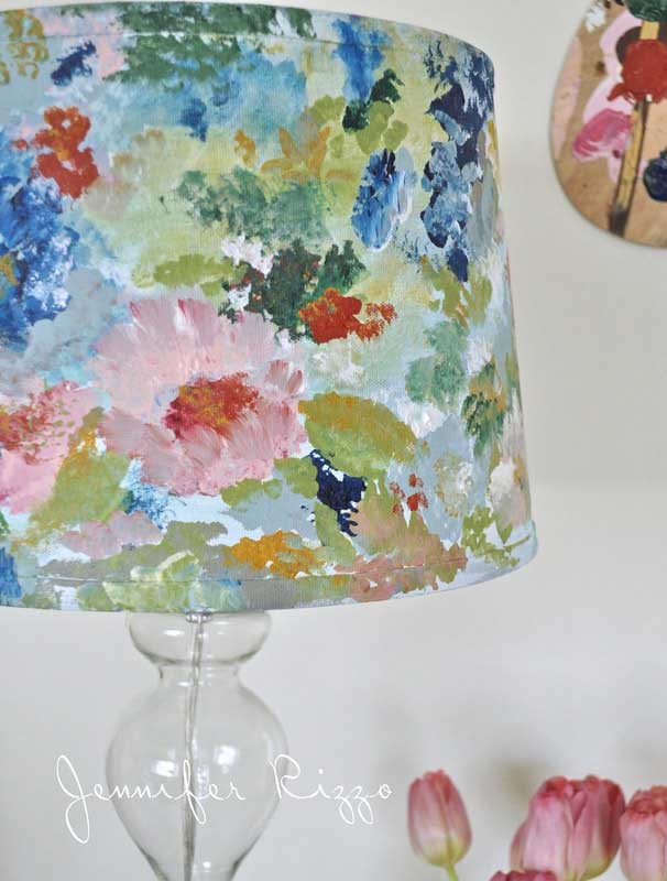 diy painted lampshade