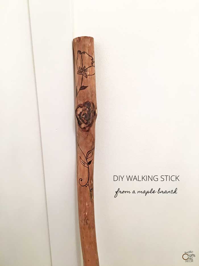 rustic diy walking stick craft