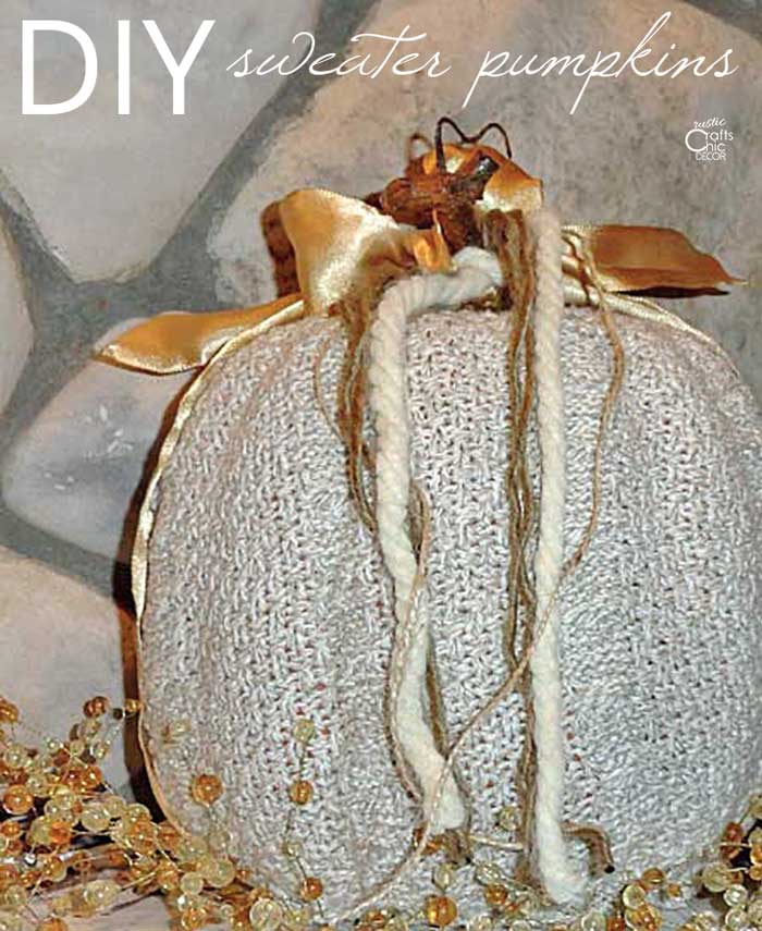 how to make sweater pumpkins