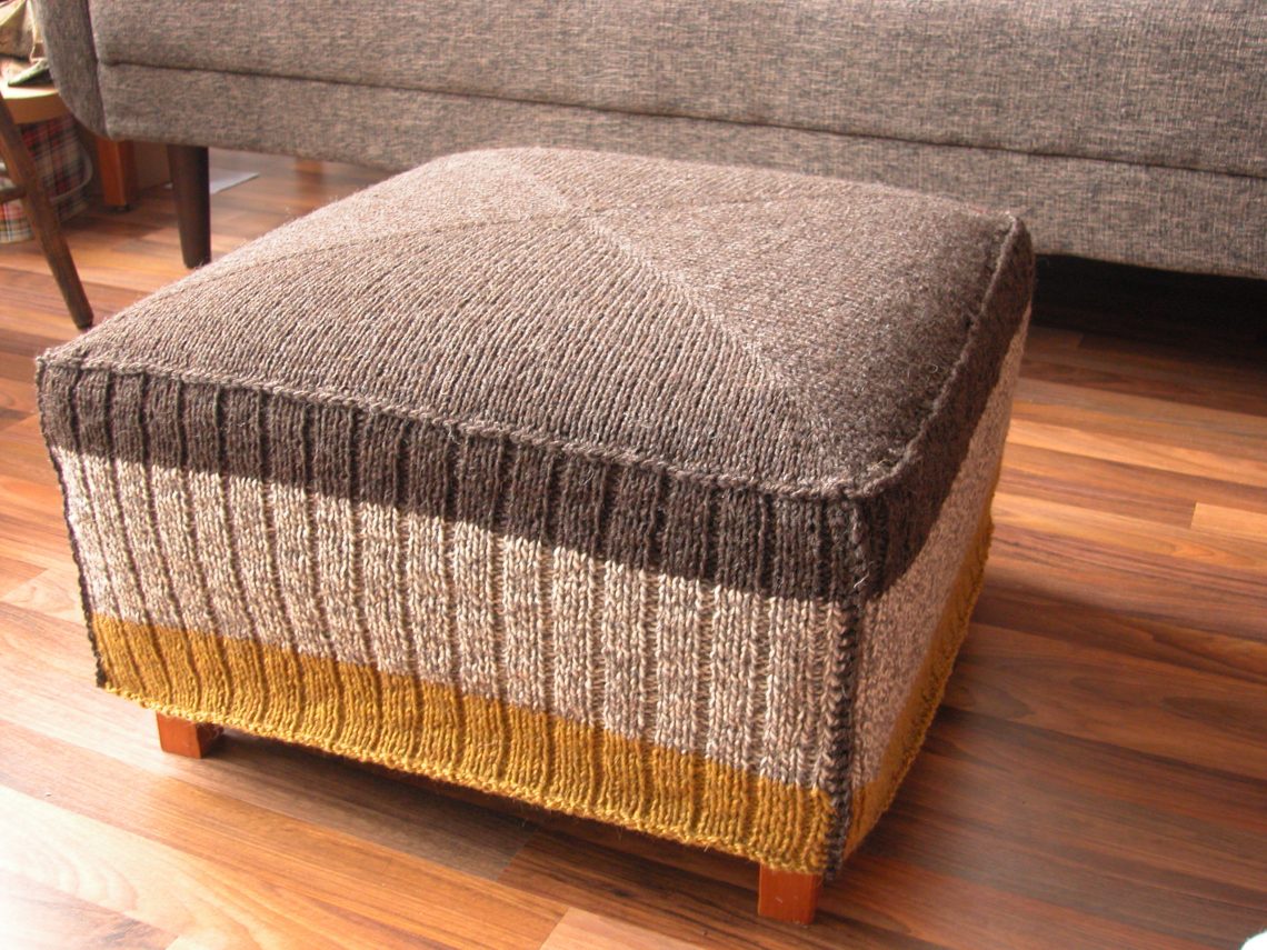 knitting projects - ottoman