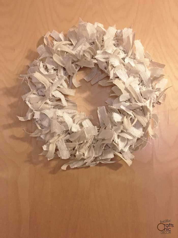 burlap rag wreath