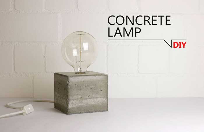 concrete lamp diy