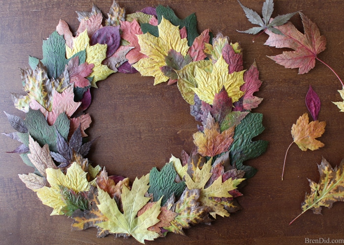 Fall leaves wreath