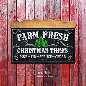 farm fresh christmas tree sign