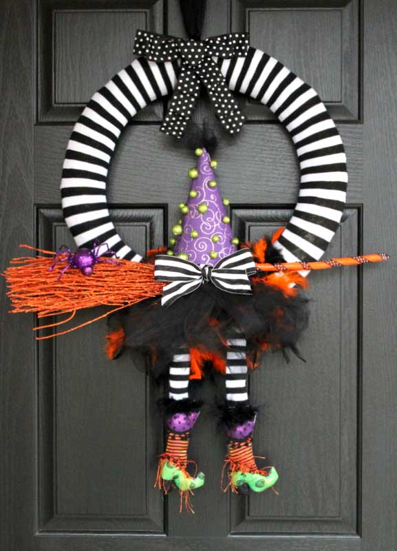 halloween witch wreath