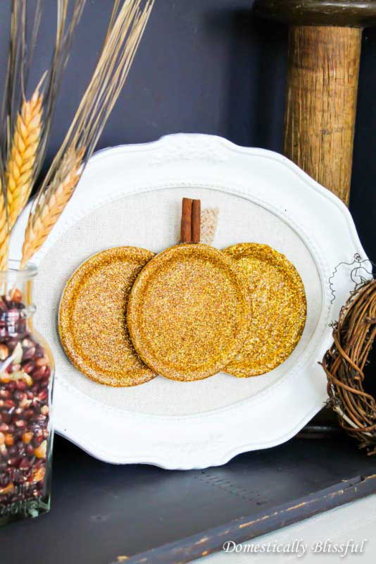 mason jar lid pumpkin platter