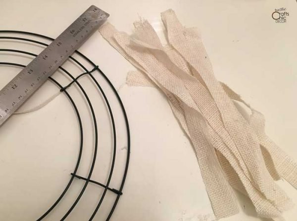 How To Make A Burlap Rag Wreath - Rustic Crafts & DIY