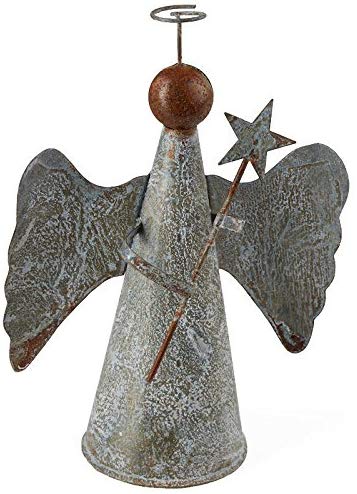 rustic tin angel tree topper