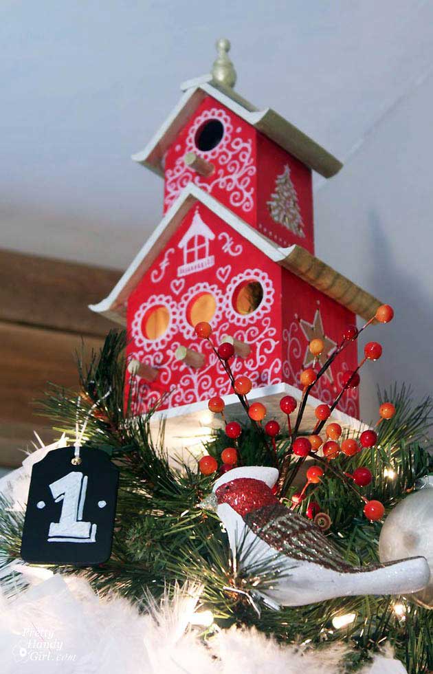 bird house Christmas tree topper