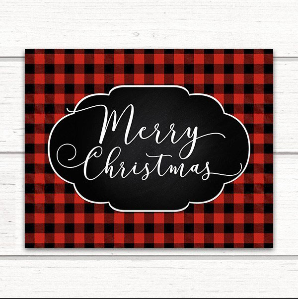 buffalo plaid printables