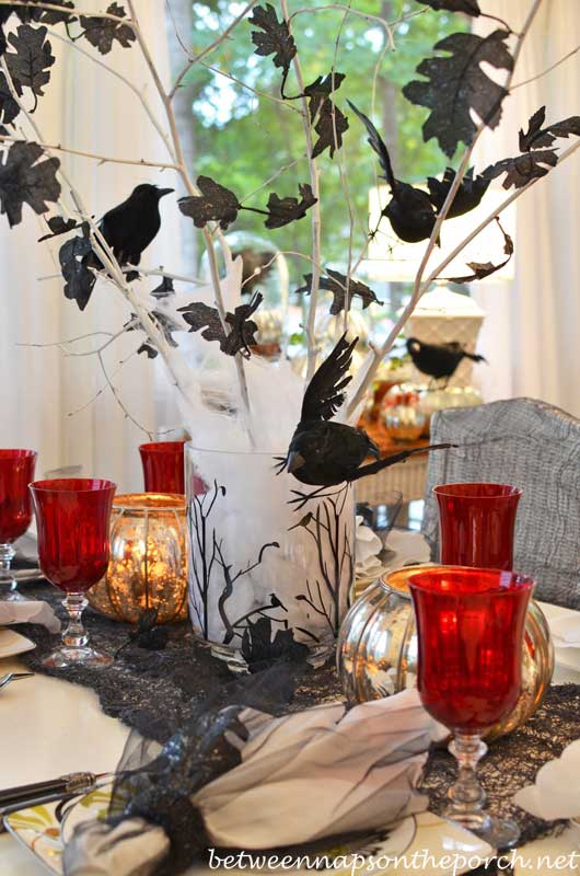 diy crow centerpiece craft