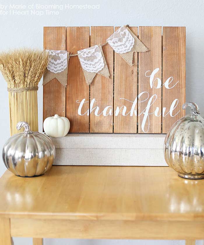 diy thankful sign