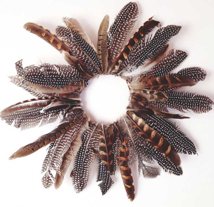 diy turkey feather wreath