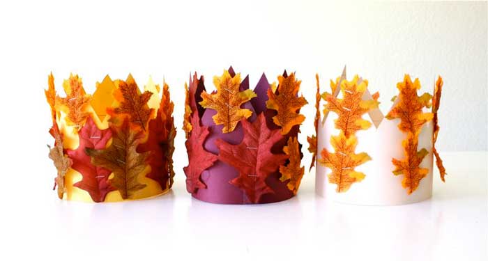 fall leaf crowns project