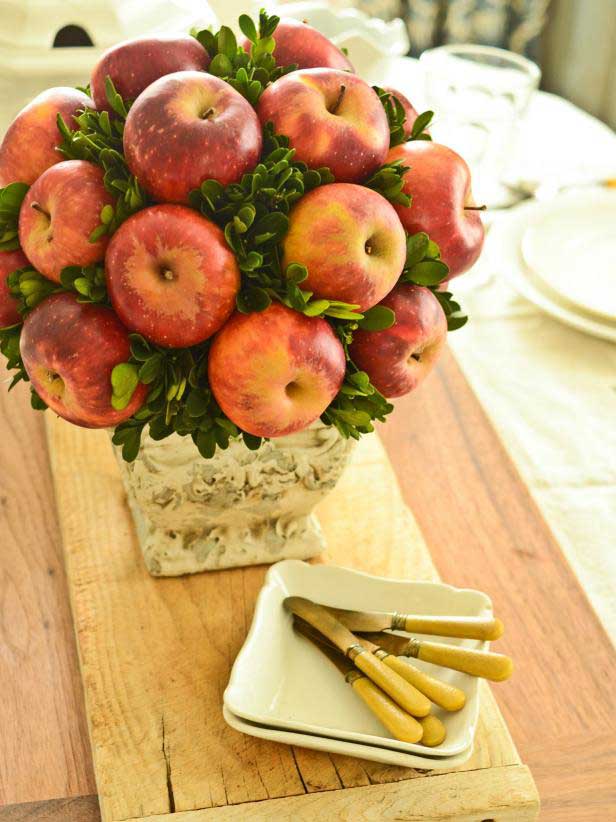 Fresh Apple Centerpiece Decor 