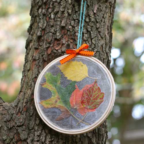 leaf suncatcher craft