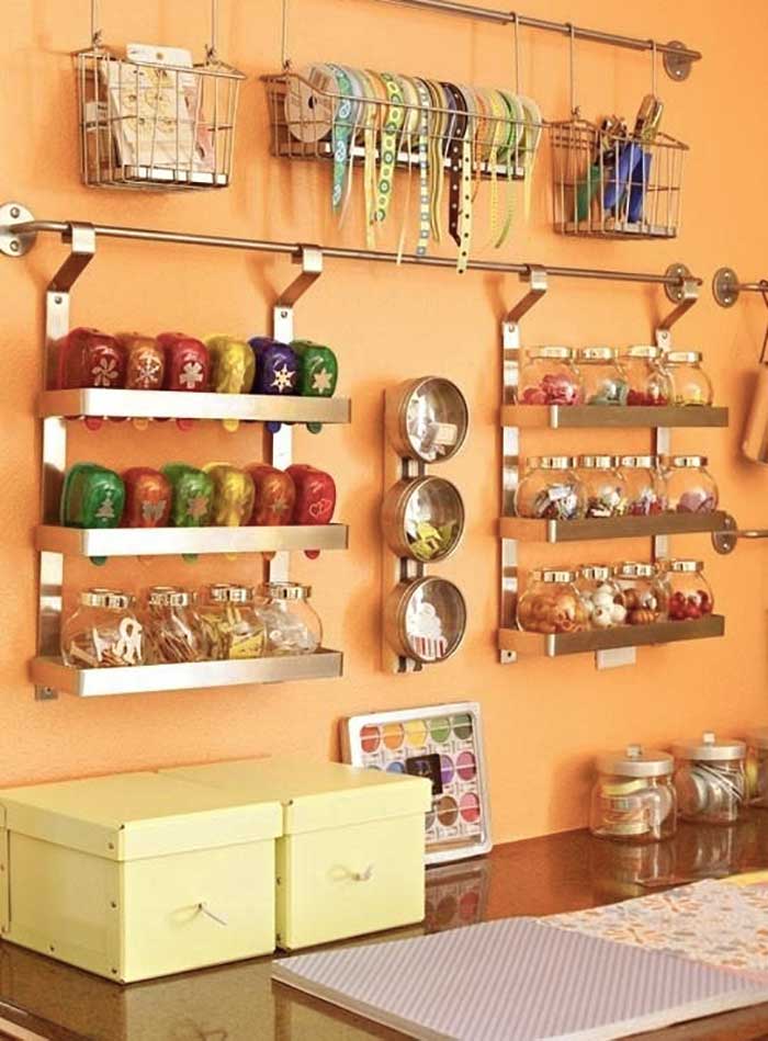 orange craft room