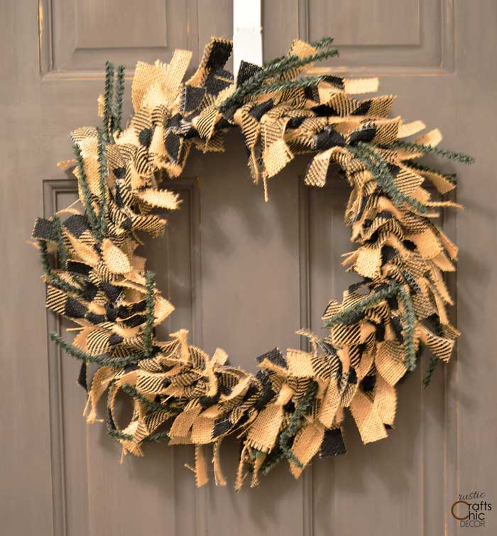 rag wreath - most profitable crafts to sell