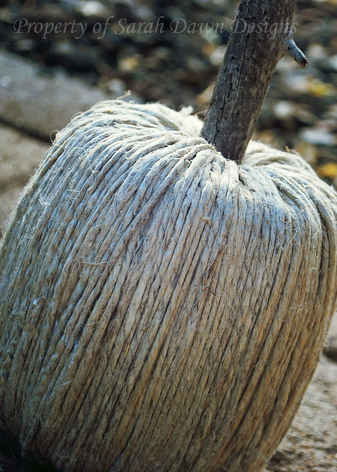 rustic twine pumpkin craft