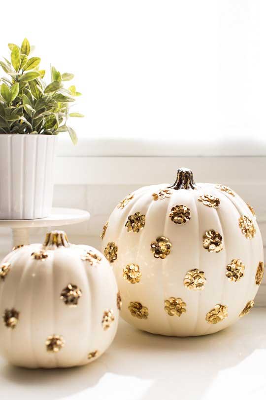 sequined polka dot pumpkins