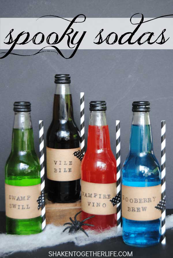 spooky sodas for Halloween