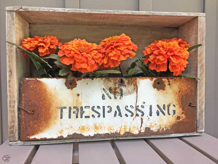 trash to treasure flower box craft