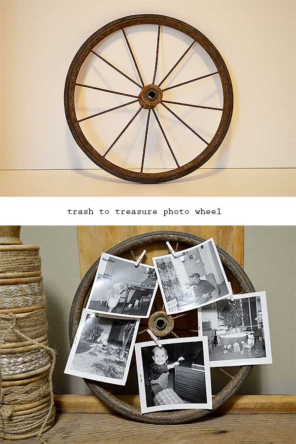 Trash To Treasure Craft Ideas Rustic Crafts DIY   Trash To Treasure Photo Wheel 