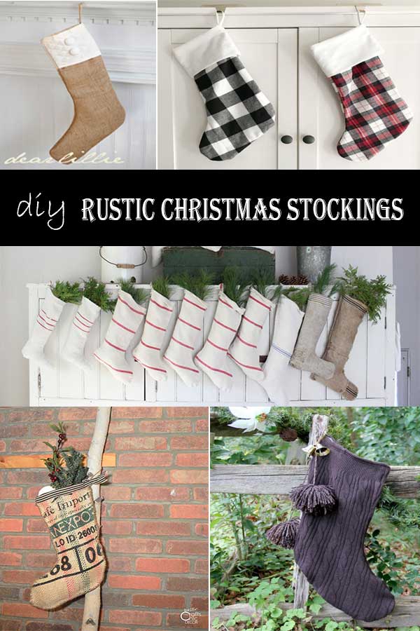 rustic christmas stockings