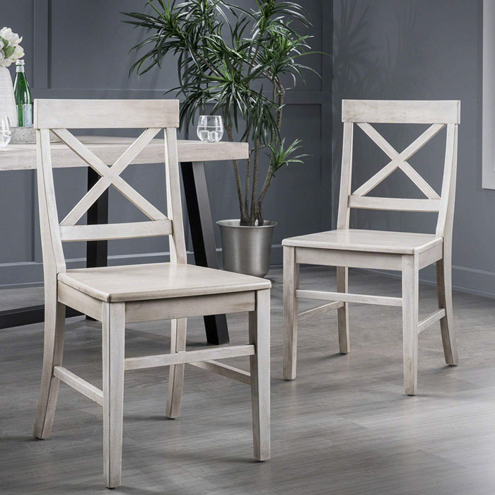 farmhouse acacia wood dining chairs
