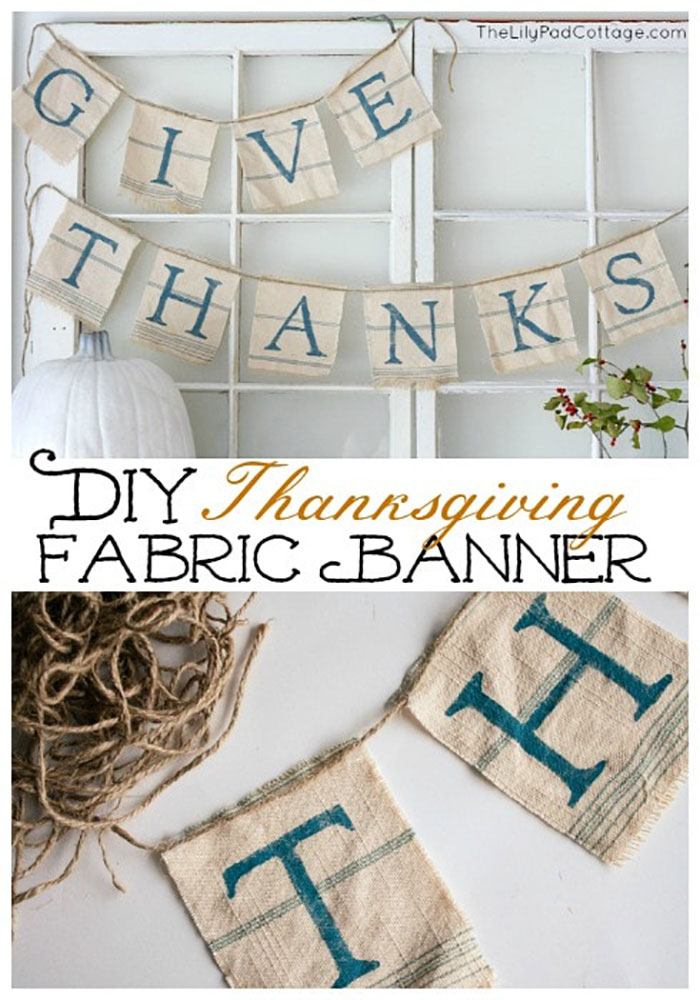 give thanks fabric banner