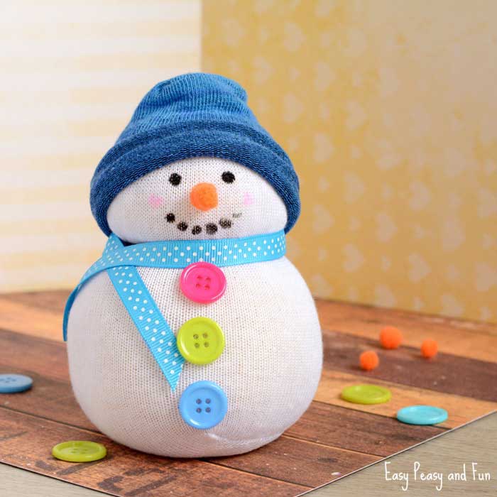 no sew sock snowman craft